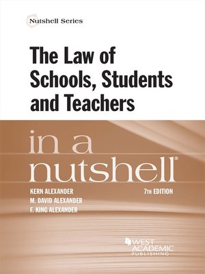 cover image of The Law of Schools, Students and Teachers in a Nutshell